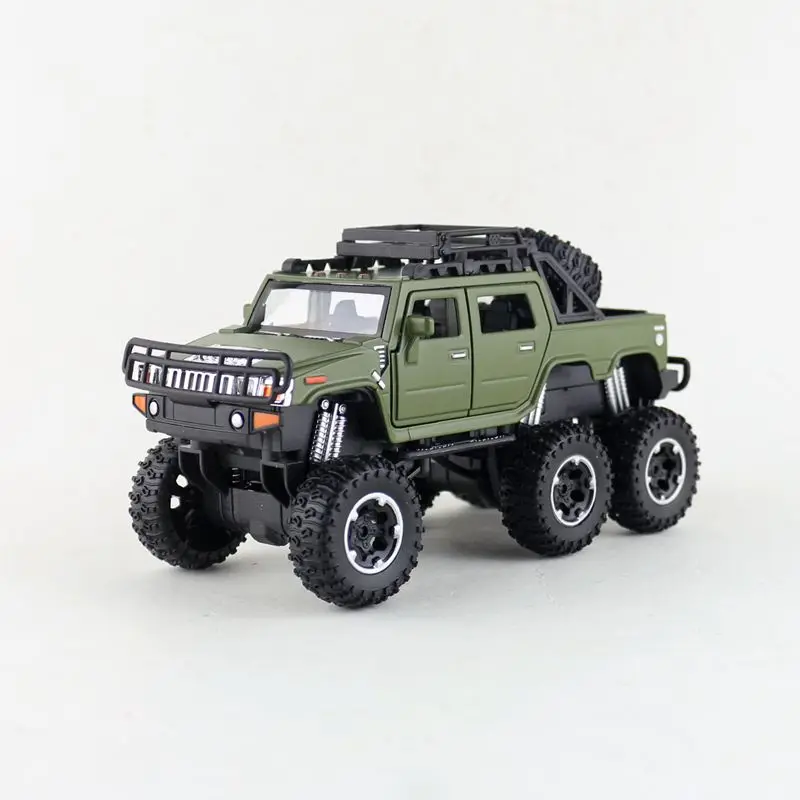1:32/литая металлическая модель/внедорожник Hummer Monster Police/светильник и