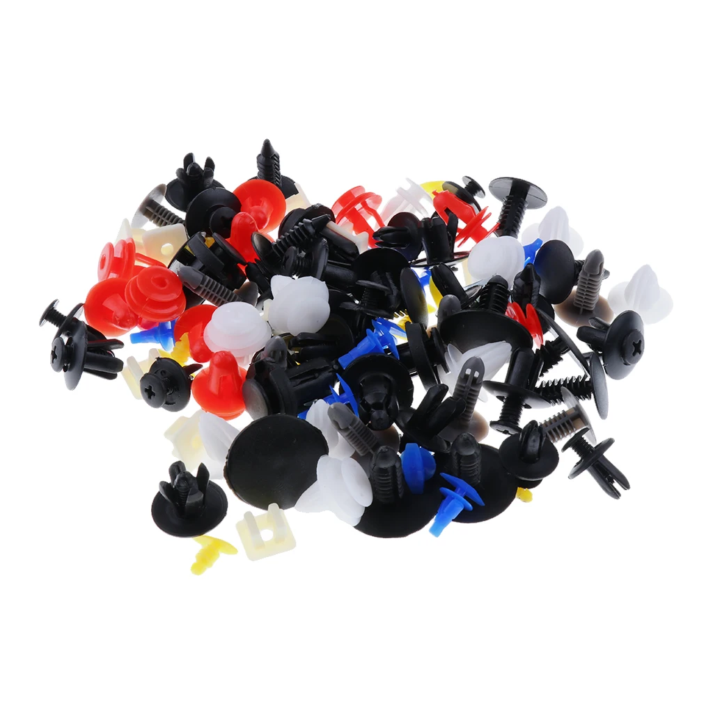 100PCS Car Body Interior Rivet  Bumper Retainer Fastener Clip 12 Types