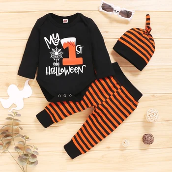 

2020 Autumn European And American Style Halloween Printing Children's Robe Trousers Hat Hot Sell