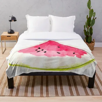 

Drop Shipping Printed Throw Blanket Sherpa Fleece Soft Blanket Flannel Rug Home Decoration For Bed Watermelon