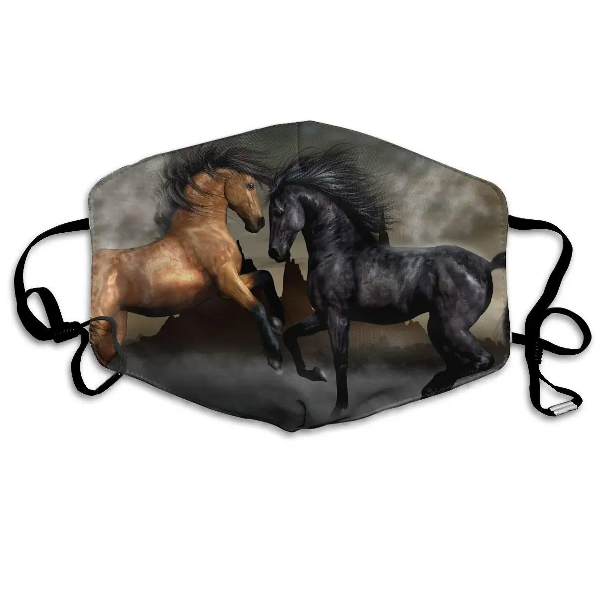 Fashion Cool Horse Theme Digital Art Mask Anti Dust Mouth Reusable Protection Face Masks for Adults Kids Customized | Аксессуары для