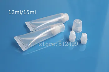 

12ml 15ml 20/30/50/100pcs Refillable Portable Empty Cosmetic Tubes Lip Gloss Balm Clear Cosmetic Containers Makeup Tools