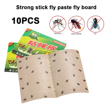 

Fly Glue Board 10PCS Green Trap Paper Sticky Home Fly Catchers Fly Trap Flies Insect Control Economic Convenient