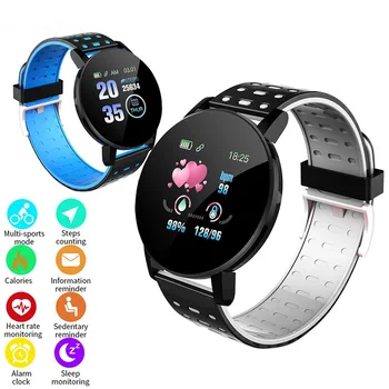 

IP67 Waterproof 119Plus Smart Bracelet Watch Heart Rate Smart Watch Wristband Sports Watches Band Smartwatch For Android IOS A2