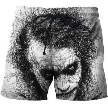 

New 3D Clown Print Summer Surfing Beach Shorts Man Travel Board Shorts Anime Shorts Quick Drying Holiday Streetwear