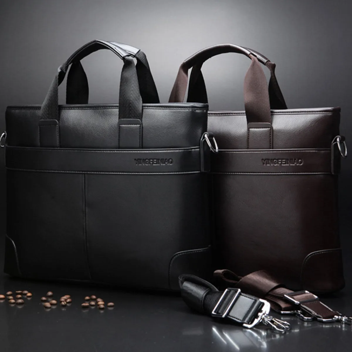 Мужские портфели из искусственной кожи, повседневные деловые мужские сумки через плечо, большие вместительные дорожные сумки-мессенджеры, новые