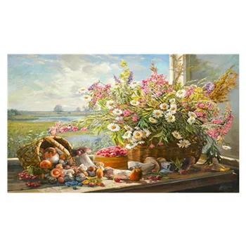 

New Round Diamond Diamond Flower Combination Modern Pattern DIY 5D Full Diamond Cross Stitch Kit Diamond Embroidery Artwork