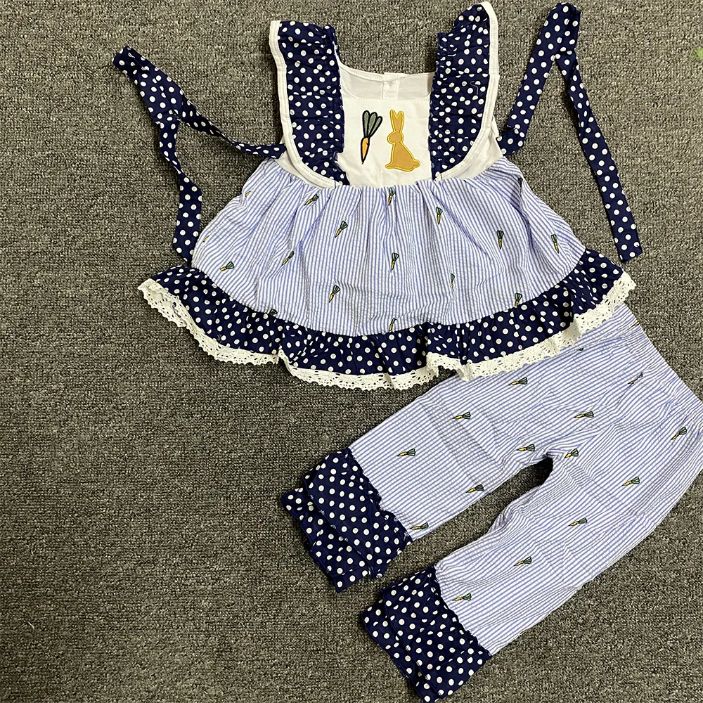 Новейший дизайн пасхальный Повседневный праздничный костюм для девочек с