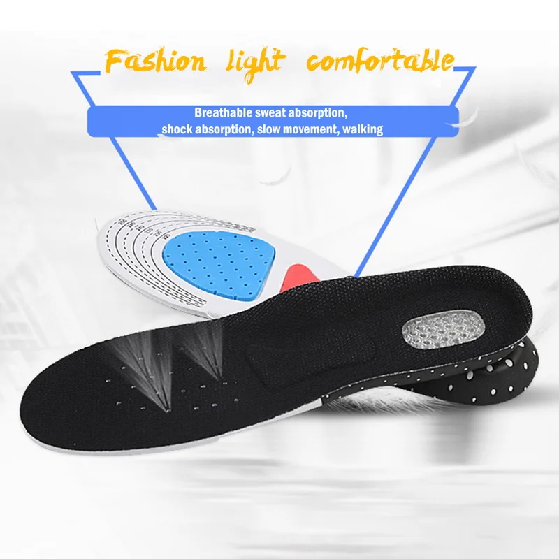 

Sport Running Silicone Gel Insoles for feet Man Women for shoes sole orthopedic pad Massaging Shock Absorption arch support