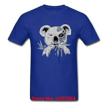 

Koala Bear Terminator Tee Shirt Punky Funky T-Shirt Men Cartoon Tshirt Print Clothes Top Hip Hop Black 100% Cotton Street