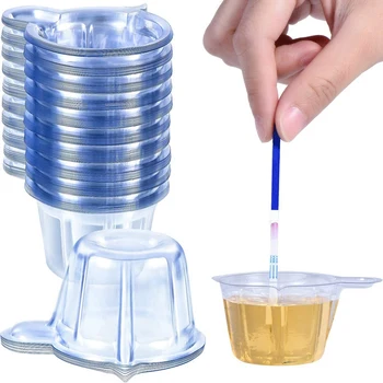 

300 Pieces Urine Cups Plastic Urine Collection Cups Disposable Urine Specimen Cups for Pregnancy Test, 40 ML