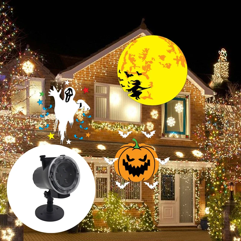 

Christmas Lights LED Projector Snowflake Moving Landscape Xmas Outside Decor US/EU/AU/EK Plug