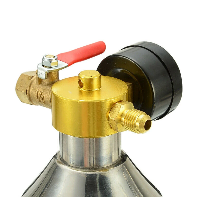 

New Air Conditioning Pipe Cleaning Bottle Stainless Steel A/C Flush Kit
