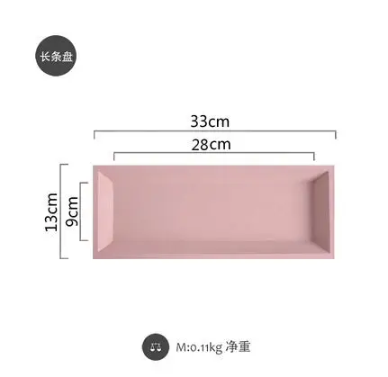 pink1 Tobs деревянный поднос для макарони ручной работы прямоугольник торт инструменты для вечерние украшения духи/макияж/ювелирные изделия хранения тарелка сладкий стол - Цвет: pink1