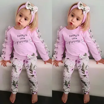 

Cotton Baby Girls Clothes Autumn Winter Newborn Baby Clothing Set 2pcs Girls Kids Clothes Set