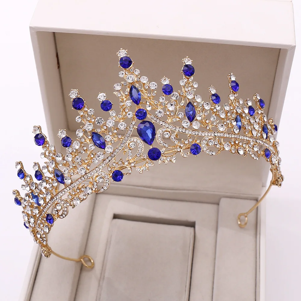 Jewelry Accessories Hair Accessory Hair Headdress Bridal Headwear Hair Band Crown Baroque Retro Rose Gold Color Crystal Bridal Tiaras Crown Rhinestone Pageant Prom Diadem Bride Headband Wedding Hair Accessories