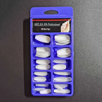 

Manicure 100 Pieces Blister Boxed Stick Completely Long Ballet a Transparent Fake Nails Patch