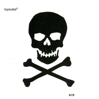 

Skull Temporary Tattoo Sticker Fake Tattoo fake tattoo waterproof tattoo Men Henna Tatoo Stickers tatuaje temporal