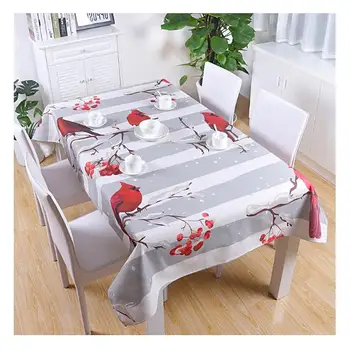

Newest Waterproof Oil Proof Printing Washable Polyester Tablecloth Dinner Room Table Cloth Rectangle Banquet Table Cloth