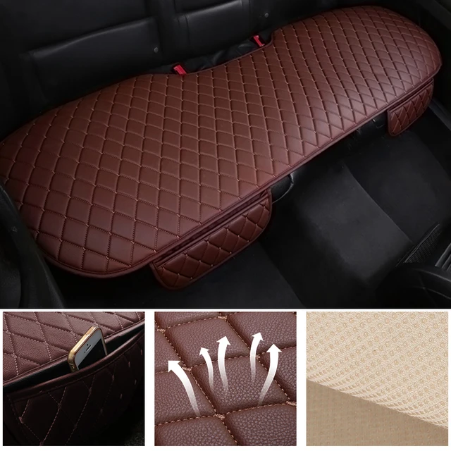 Housse de coussin de siège arrière en cuir, 1 pièce, accessoires d'intérieur  de voiture pour