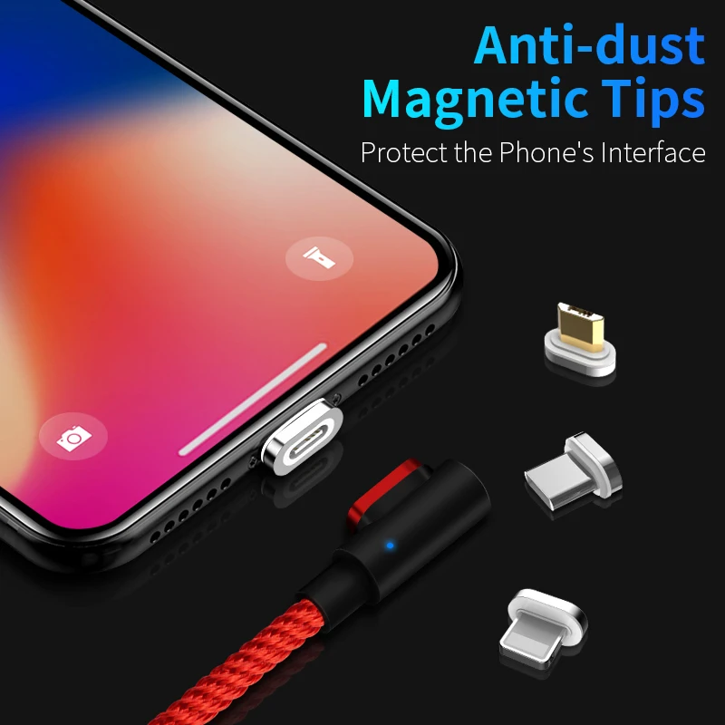 New Generation 3A Magnetic Micro Power Cord for iPhone USB Cable Samsung Fast Charge Data Cable 3