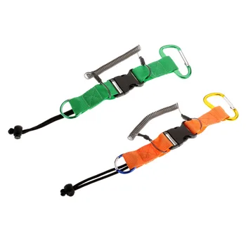 

2Pcs Safety Camera Coiled Dive Lanyard Underwater Extendable Strap Quick Release Buckle Camera Coil Lanyard