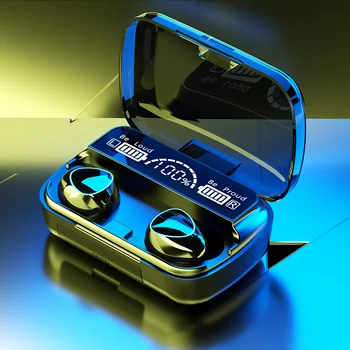 

TWS Bluetooth Wireless Headphone 9D Stereo Sports Bluetooth V5.0 Earphones LED Waterproof Earbuds Headsets with Dual Microphone