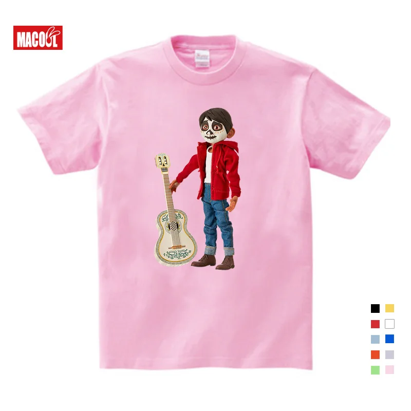 

Summer Cartoon Pixar Movie COCO Slim T-Shirt Tops Short Sleeve Clothes Casual Sport Tops Tees Gifts for Children's Birthday