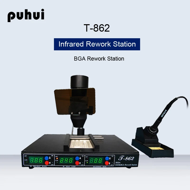 Puhui T-862 600 Вт IRDA пайки сварщик BGA паяльная станция для мобильного телефона ремонта