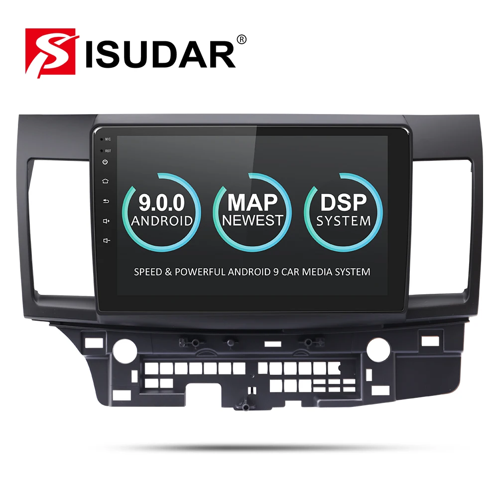 Isudar Android 9 2 Din Автомобильный мультимедийный плеер для MITSUBISHI/LANCER 2007 2018