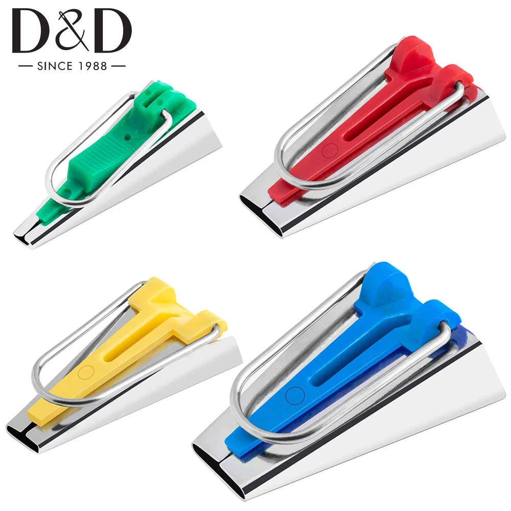 

4pcs/Set Cloth Fabric Bias Tape Maker Binding Tool Quilting Sewing 6/12/18/25mm Craft DIY Patchwork Quilting Hemming Sewing Tool