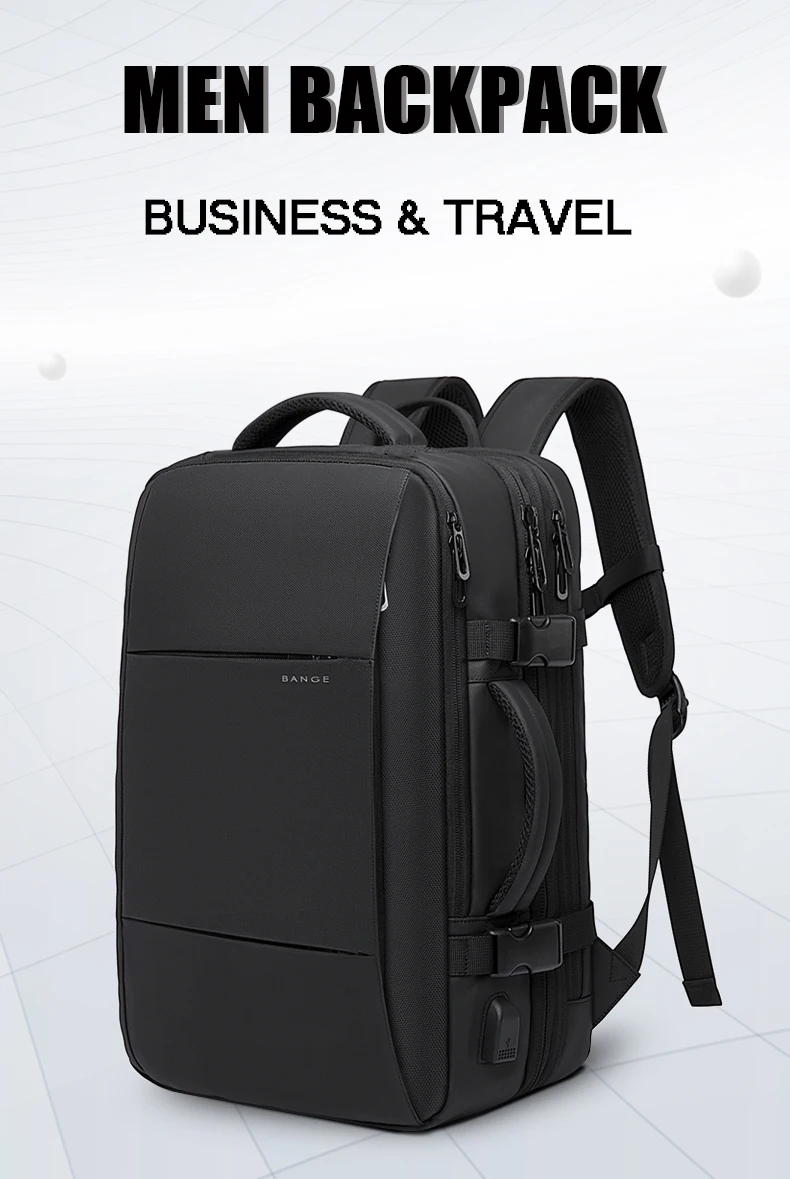 Bange модный мужской рюкзак Водонепроницаемый 15,6 дюймов ноутбук USB перезарядка рюкзак многослойный высокой емкости дорожная Мужская Сумка Рюкзак