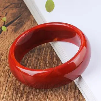 

Zheru jewelry natural agate chalcedony red 54-64mm bracelet elegant princess jewelry for mother to send girlfriend