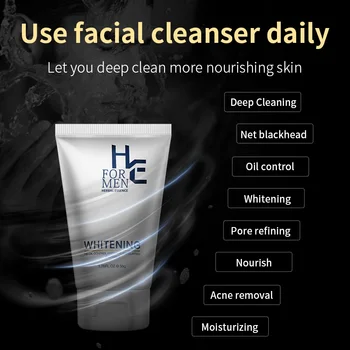 

50g men's whitening cleansing milk oil control blackheads acne whitening moisturizing special cleansing milk skin care products