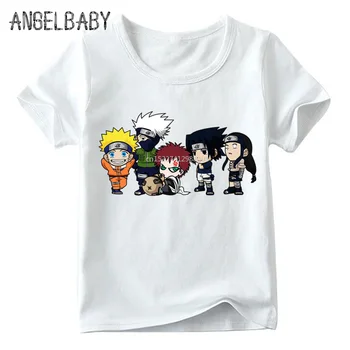 

Anime Naruto Stars Print Children Funny T shirt Boys and Girls Summer Comfortable Tops Kid Soft White T-shirt