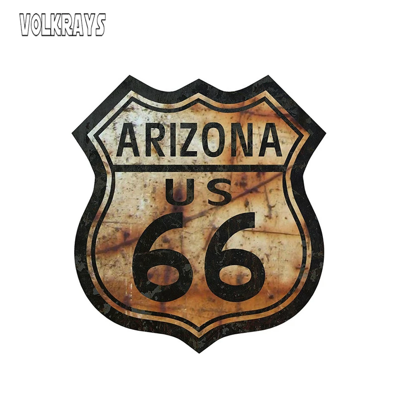 Оригинальные автомобильные наклейки Volkrays Route 66 Аризона наклейка знак шоссе США
