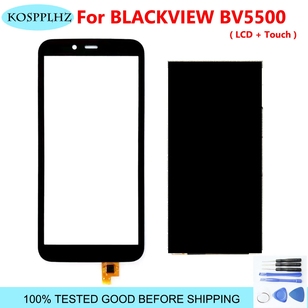 mobile lcd screen LCD And Touch Screen For BLACKVIEW BV5500 LCD DIsplay Screen Separate Sensor Accessories BV5500Pro BV5500Plus Display + Tools screen for lcd phones cheap Phone LCDs