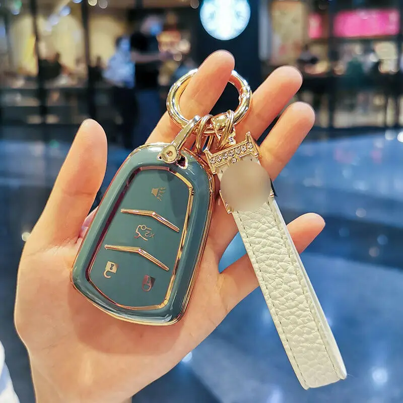 Copertura della cassa chiave dell'automobile per Cadillac ATS-L XTS XT5 CTS CT6 copertura chiave dell'automobile ATS 28T SRX Escalade 2015 Car Styling portachiavi accessori - H57d215b93b0b4a3ab054a04e6aefd276r