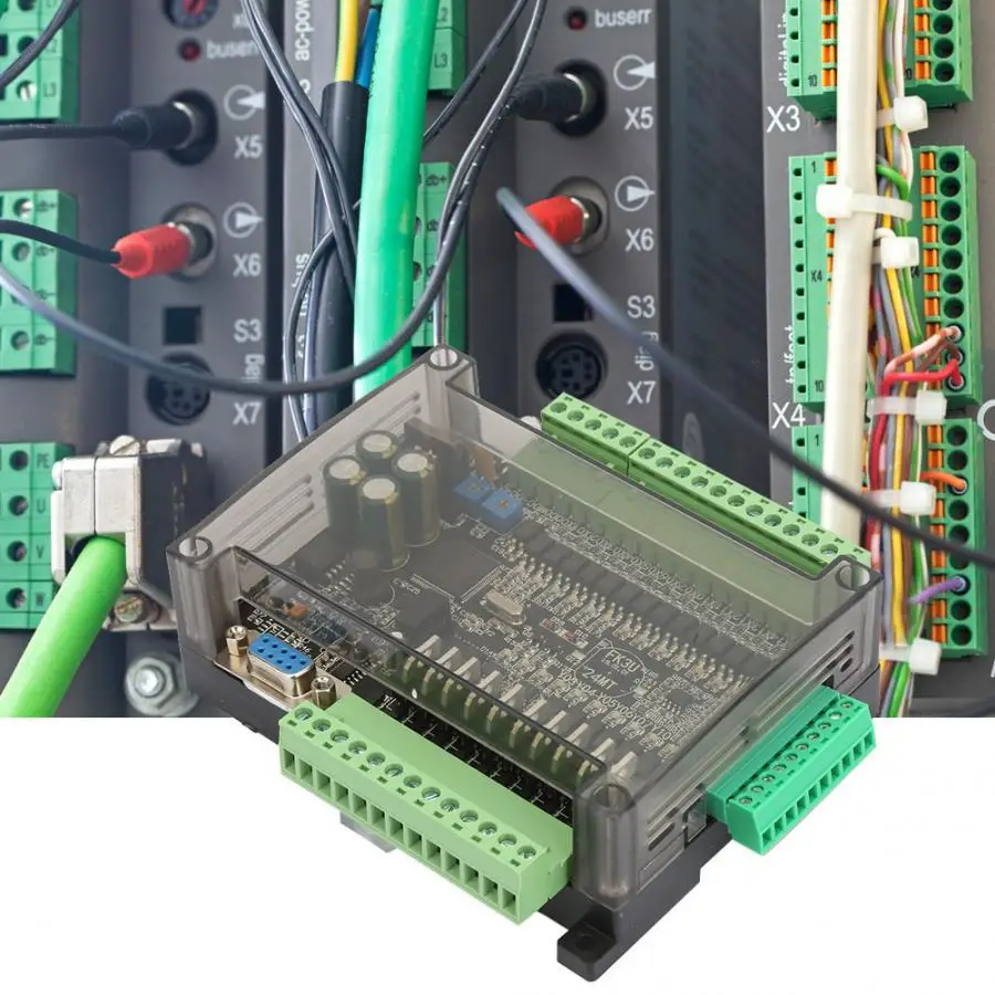 Промышленная плата управления 24 В 24MT PLC контроллер 6 аналоговый вход 32 бит MCU 14 10