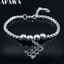 Модный Семейный Браслет для мамы, папы и двух мальчиков из нержавеющей стали для женщин, серебряный браслет, очаровательные ювелирные изделия joyas B18550