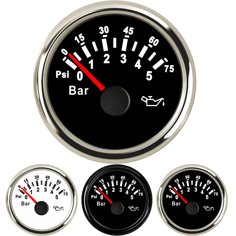 Манометр для автомобиля и яхты 0-5 бар 0-10 52 мм | Автомобили мотоциклы