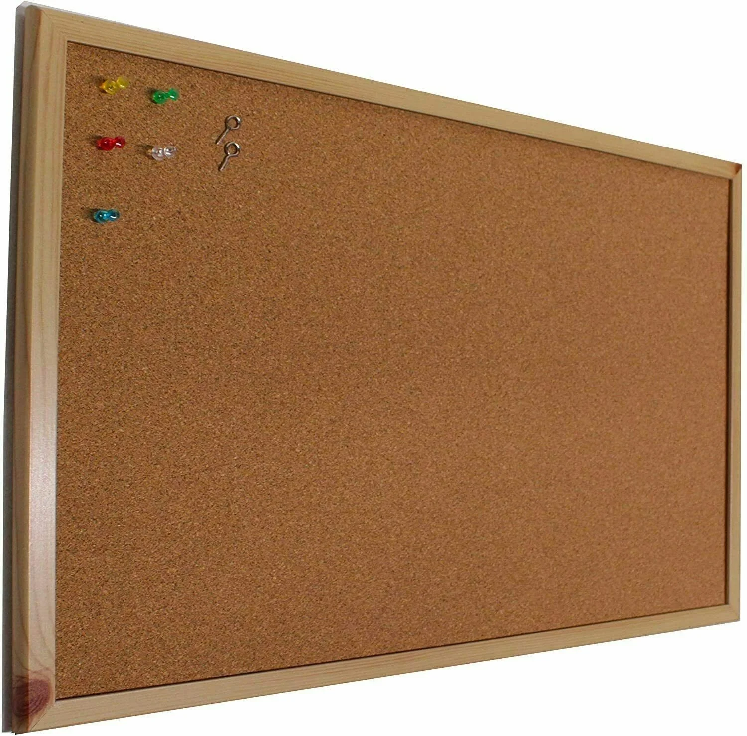 MAXIA MARKET - Tablero de corcho pared con marco madera (suro pared). Pizarra corcho como panel o tablon calendario,mapa,fotos