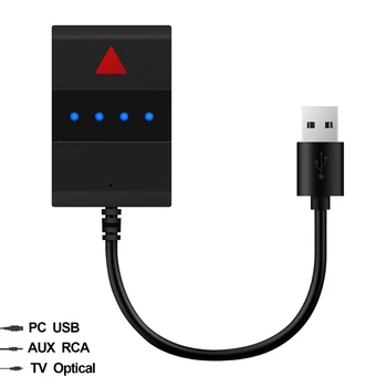 

Portable Bluetooth 5.0 TV Transmitter A2DP Stereo Audio Optical SPDIF Toslink RCA Aux 3.5mm USB Music Adapter for TV PC PS4 XBOX