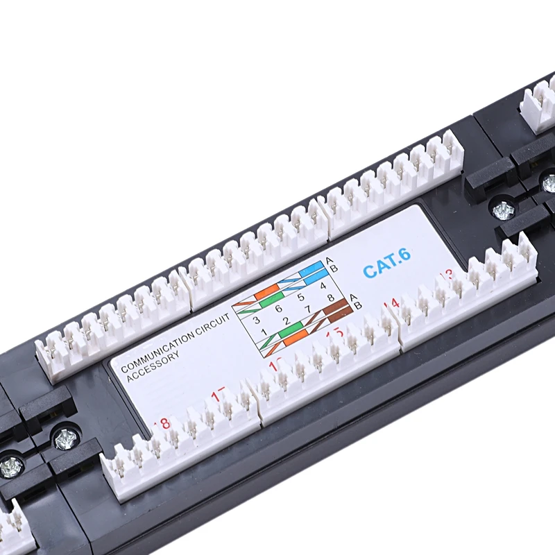 UTP 24 Port Rj45 Patch Panel Rack Cable Wall Mounted Bracket Connector Rack Tool Ethernet Lan Network Adapter CAT6