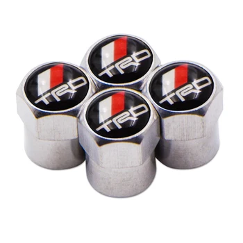 

4PCS/set Auto Accessories Wheel Tire Parts Valve Stem Caps Cover For Toyota CROWN REIZ TRD Racing LOGO Tire accessories styling