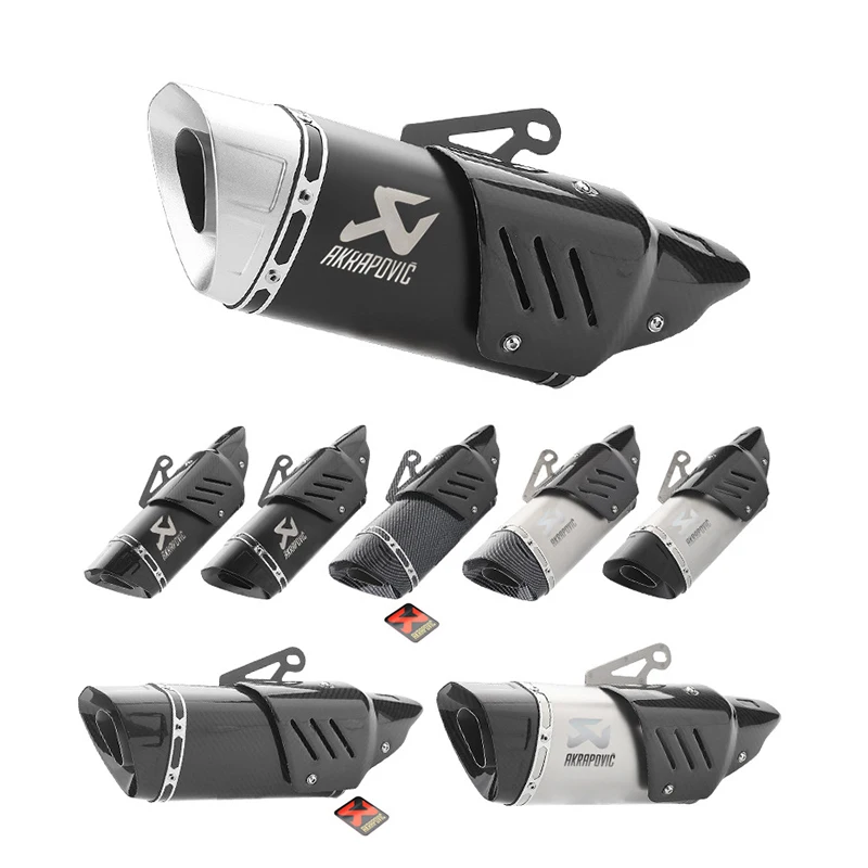 Впускной 51 мм Akrapovic мотоциклетный глушитель выхлопной трубы из углеродного волокна для R1 R3 R6 gsr 600 bws 125 pcx 125 aerox R15 CRF 230