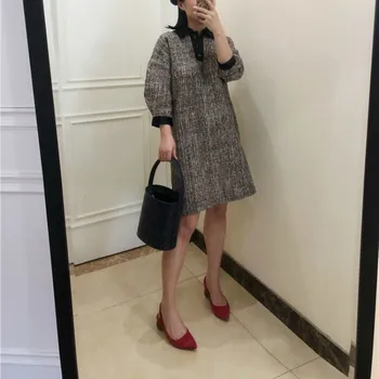 

Women Dress Cropped Sleeve Loose Casual Dress