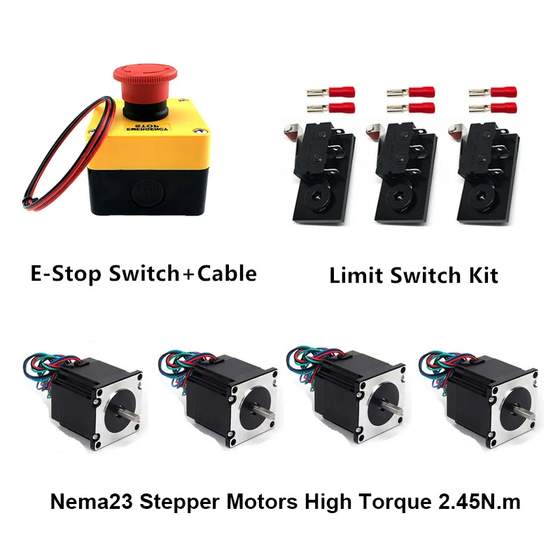 NVUM 4 оси Mach3 USB motion card комплект с 2.45N.m моторы для WorkBee ЧПУ Гравировальный фрезерный станок Настольный DIY свинцовая CNC Мельница