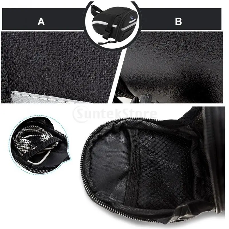 Bike Repair Tool Kits Strap-On Bicycle Saddle Bag Cycling Seat Pack Portable Rear Rack Waterproof Mountain Bicycle Seat Bag tool