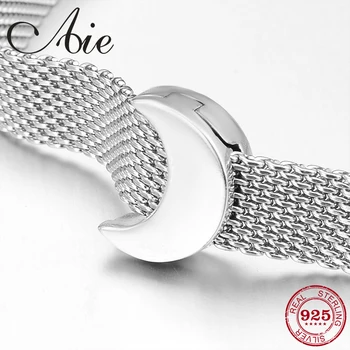 

2019 Authentic 925 Sterling Silver Moon shape clip bead Jewelry making Fit Original reflection Clip Charm Bracelet